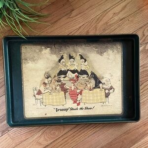 Vtg Constance Depler Green Tray